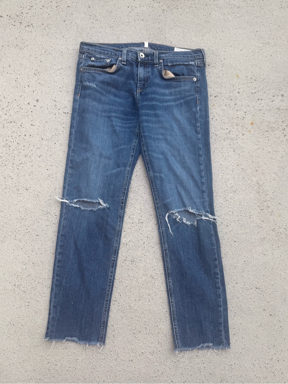 rag & bone distressed dre capri jeans size 27